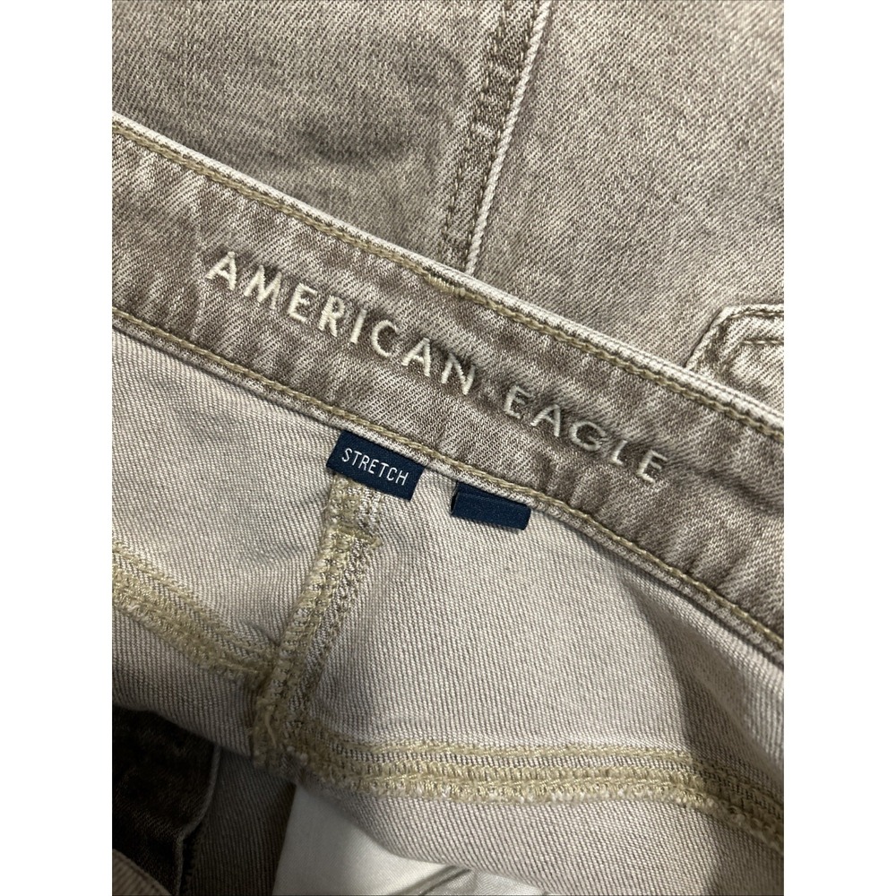 American Eagle Stretch Size 6 Beige Low Rise Maxi Skirt A-Line Denim Jean *J50 - Picture 5 of 7